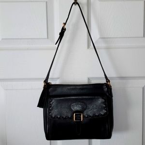 Vintage Black Leather Dooney & Bourke Shoulder Bag